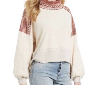 Free People At The Lodge Turtleneck Pullover Sweater